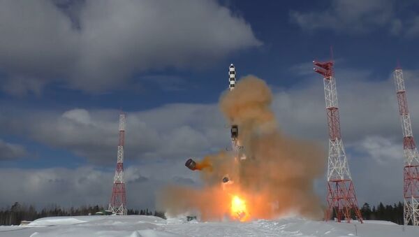 Испытания тяжелой межконтинентальной баллистической ракеты &quot;Сармат&quot; - Sputnik Казахстан