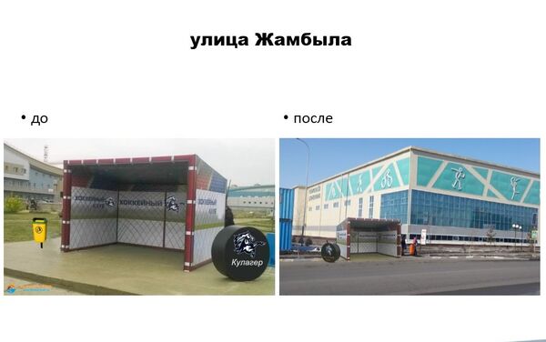 Тематические автобусные остановки в виде книг, карандашей и хоккейных ворот - Sputnik Казахстан