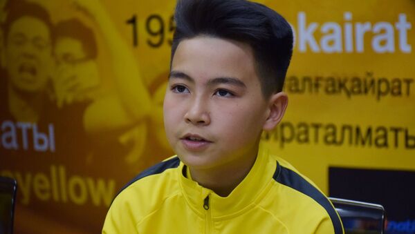12-летний воспитанник алматинского клуба Алан Адахаев - Sputnik Казахстан