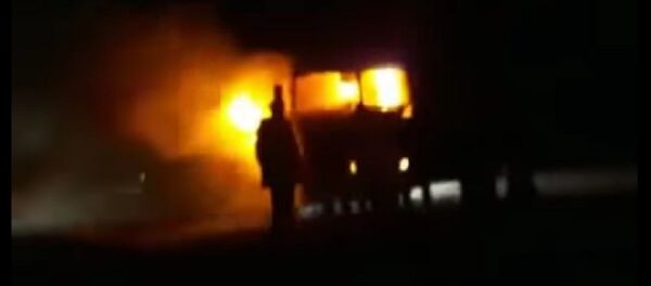 Автобус загорелся - Sputnik Казахстан
