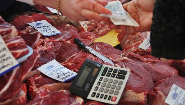Продажа мяса, архивное фото - Sputnik Казахстан