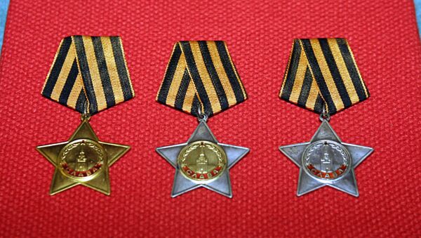 Орден Славы трех степеней на межрегиональной поисковой выставке Москва за нами - Sputnik Казахстан