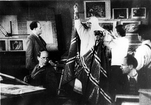 На съемках Ивана Грозного, 1941 год На съемках Ивана Грозного, 1941 год - Sputnik Казахстан