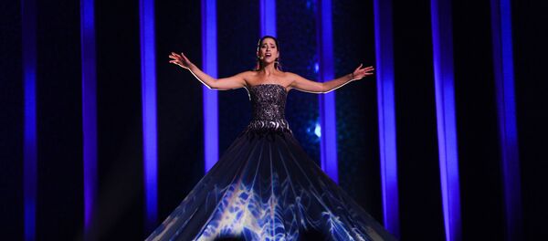 Певица Элина Нечаева (Эстония) на репетиции первого полуфинала конкурса Евровидения-2018 - Sputnik Казахстан