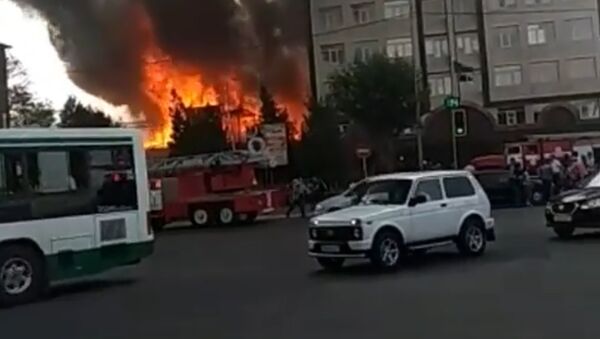Пожар в кафе Гараж в Шымкенте - Sputnik Казахстан