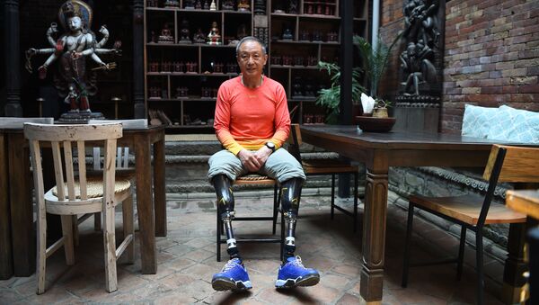 70-летний китайский альпинист Ся Боюй - Sputnik Казахстан