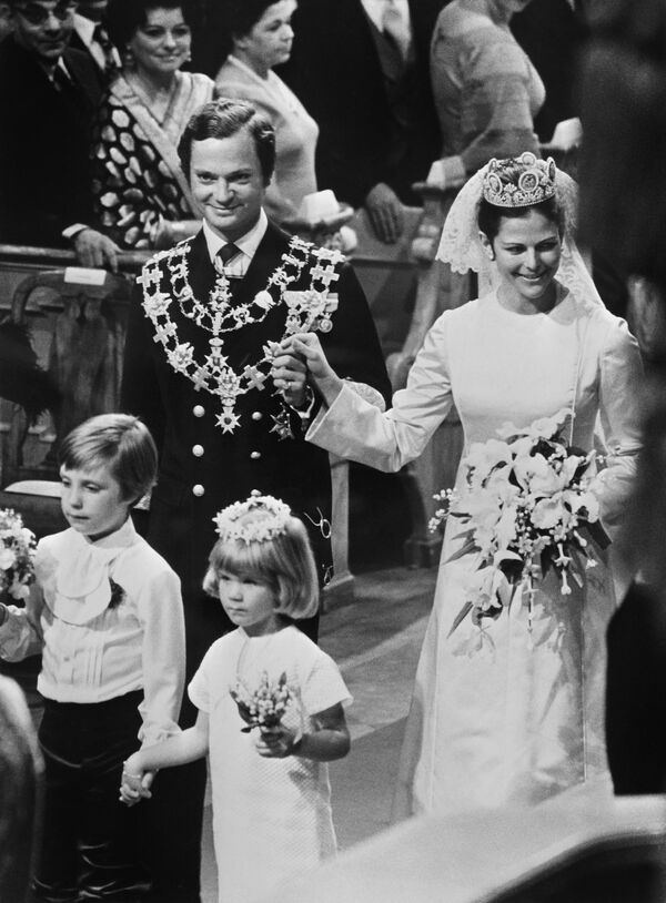 Свадебная церемония короля Швеции Карла XVI Густава с мисс Сильвией Зоммерлат - Sputnik Казахстан