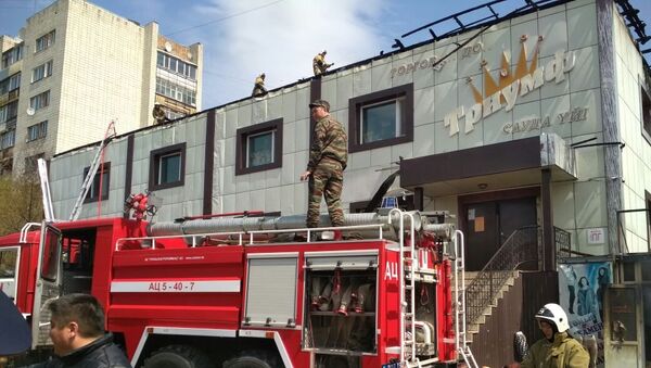 Пожар в торговом доме Триумф в Кокшетау - Sputnik Казахстан