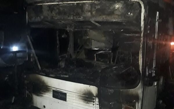 Пассажирский автобус сгорел в Алматинской области - Sputnik Казахстан