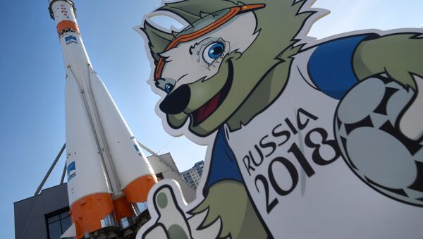 Фигура талисмана чемпионата мира по футболу 2018 в России волка Забиваки - Sputnik Казахстан