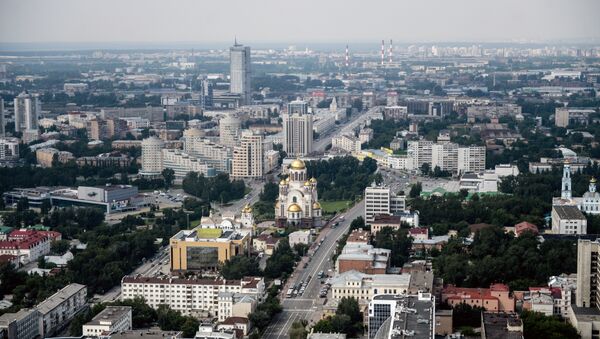 Вид на город со смотровой площадки бизнес-центра Высоцкий - Sputnik Казахстан