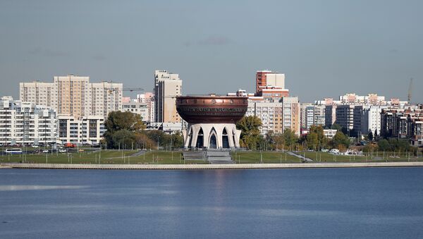 Вид на центр семьи Казан на набережной реки Казанки - Sputnik Казахстан