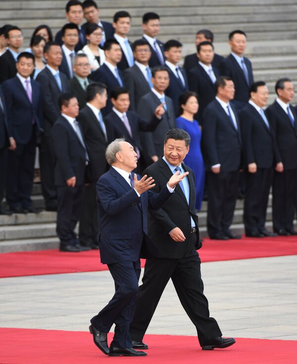 Президент Казахстана Нурсултан Назарбаев и председатель КНР Си Цзиньпин - Sputnik Казахстан