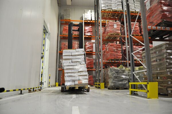 Погрузка замороженных тушек индейки - Sputnik Казахстан