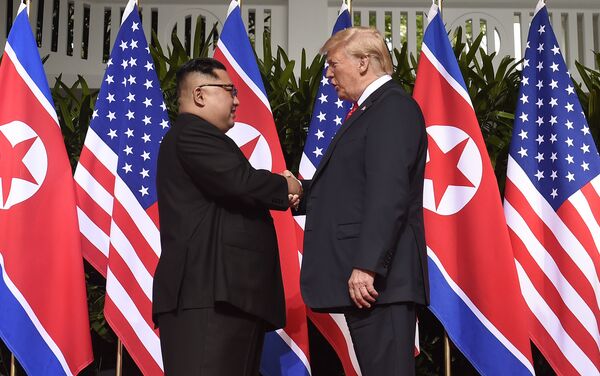 Встреча главы КНДР Ким Чен Ына и президента США Дональда Трампа - Sputnik Казахстан