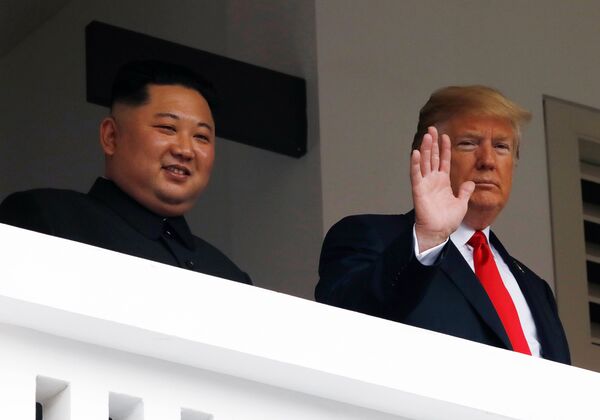 Встреча главы КНДР Ким Чен Ына и президента США Дональда Трампа - Sputnik Казахстан