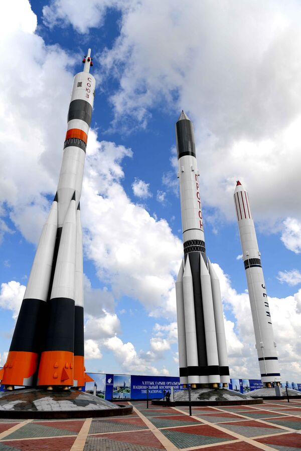 Открытая экспозиция музея ракетно-космической техники, построенная Кызылординской областью в рамках проекта «Регионы в дар Астане» Открытая экспозиция музея ракетно-космической техники, построенная Кызылординской областью в рамках проекта «Регионы в дар Астане» - Sputnik Казахстан