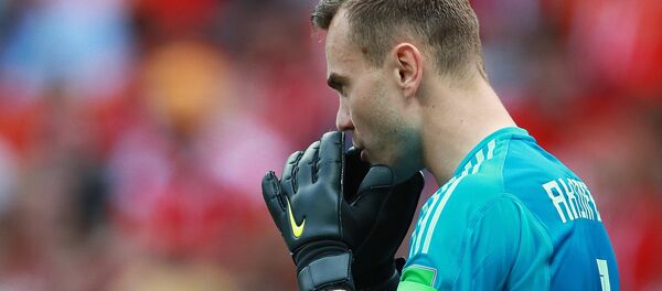 Вратарь Игорь Акинфеев Вратарь Игорь Акинфеев - Sputnik Казахстан