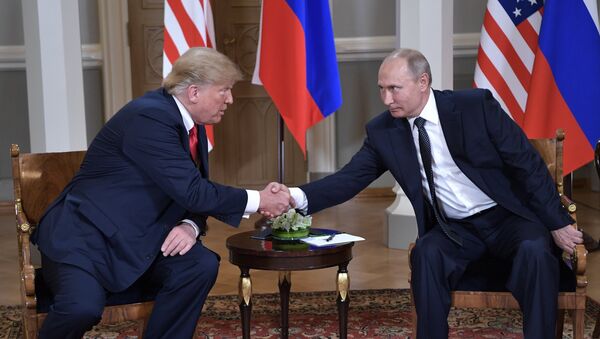 Встреча президента РФ Владимира Путина и президента США Дональда Трампа, архивное фото - Sputnik Казахстан