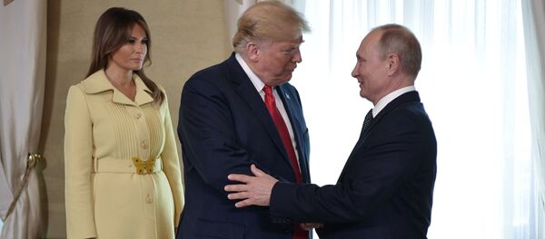 Встреча президента РФ Владимира Путина и президента США Дональда Трампа в Хельсинки Встреча президента РФ Владимира Путина и президента США Дональда Трампа в Хельсинки - Sputnik Казахстан