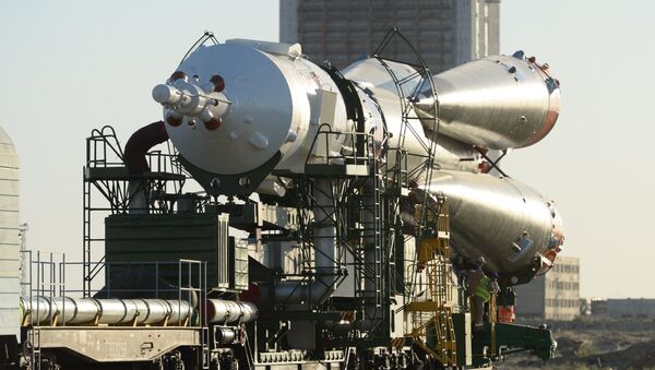 Ракета на стартовой площадке космодрома Байконур, архивное фото - Sputnik Казахстан