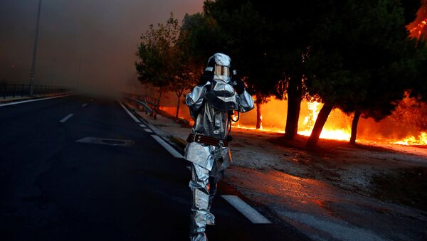 Лесные пожары в Греции - Sputnik Казахстан