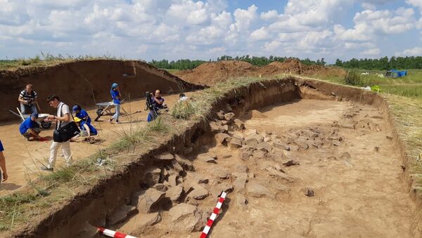 Раскопки царского кургана в поселке Куйгенжар в пригороде Астаны - Sputnik Казахстан