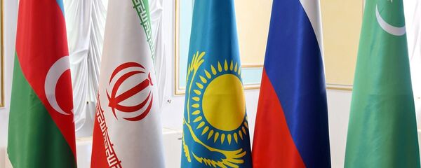 Флаги стран-участниц Каспийского саммита - Sputnik Казахстан