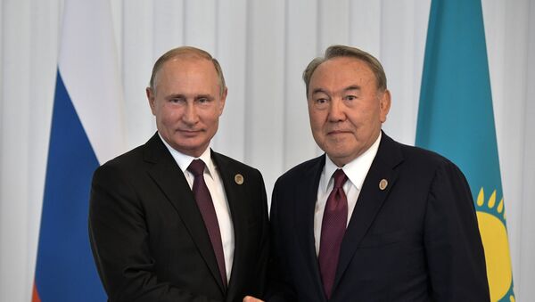 Президент РФ Владимир Путин и президент Казахстана Нурсултан Назарбаев - Sputnik Казахстан