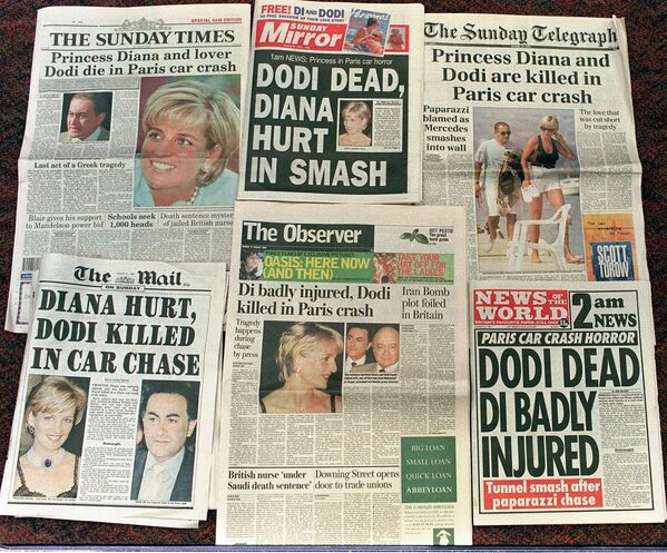 Издания лондонских газет с заголовками о гибели принцессы Дианы - Sputnik Казахстан