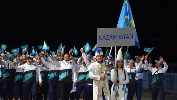 Казахстанская команда на Всемирных играх кочевников - 2018 - Sputnik Казахстан