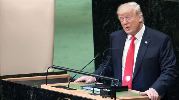 Дональд Трамп на заседании Генассамблеи ООН - Sputnik Казахстан