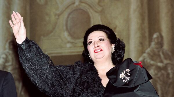 Оперная певица Монсеррат Кабалье во Франции, 1993 год, архивное фото - Sputnik Казахстан