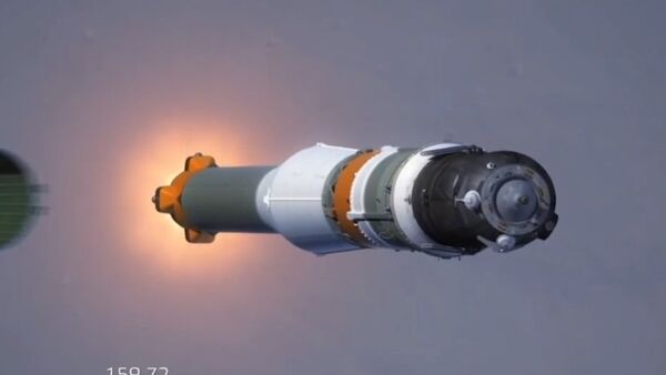Видео произошедшей во время старта ракеты Союз аварии - Sputnik Казахстан