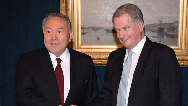 Президент Казахстана Нурсултан Назарбаев и президент Финляндии Саули Ниинистё - Sputnik Казахстан