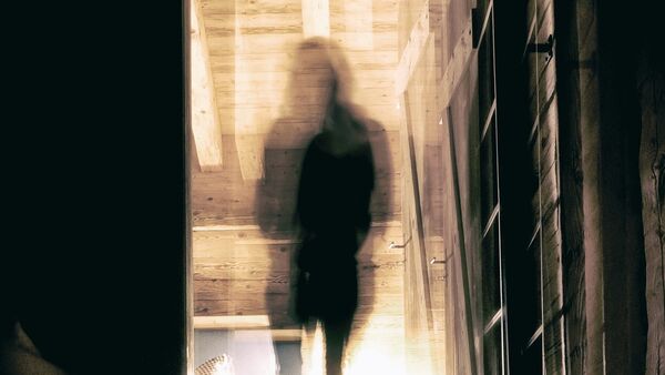 Размытый силуэт девушке в дверном проеме, иллюстративное фото - Sputnik Қазақстан