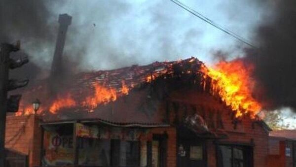 Пожар в кафе Тандырная лавка в Павлодаре - Sputnik Казахстан