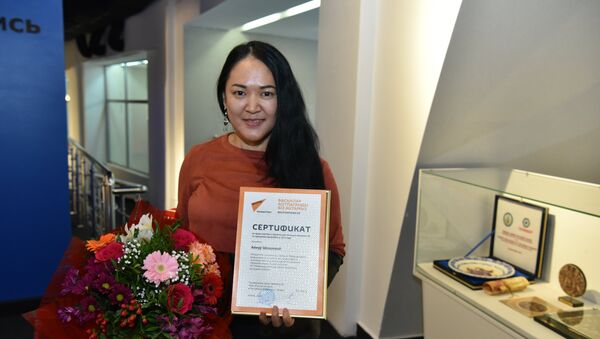Айнур Шошаева, журналист городского сайта  Елорда Инфо, обладательница специального приза от Sputnik - Sputnik Казахстан