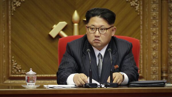 Архивное фото лидера Северной Кореи Ким Чен Ына во время съезда партии в Пхеньяне, Северная Корея - Sputnik Казахстан