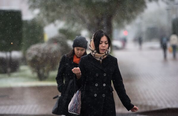 В Астане выпал первый снег - Sputnik Казахстан