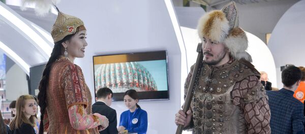 Туристическая выставка на форуме приграничного сотрудничества Казахстана и России Туристическая выставка на форуме приграничного сотрудничества Казахстана и России - Sputnik Казахстан