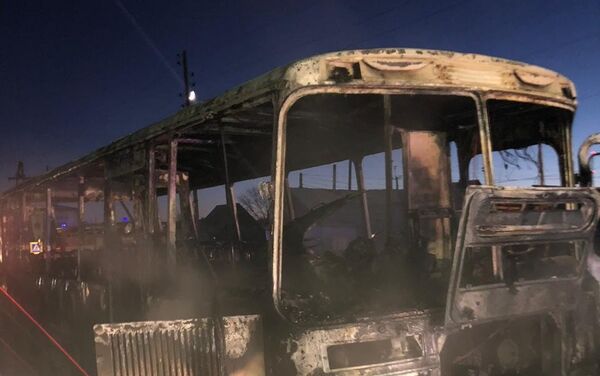 В Кокшетау загорелся маршрутный автобус - Sputnik Казахстан