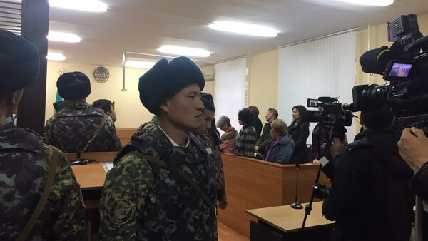 В зале суда, где проходит процесс по делу об убийстве Ерасыла Аубакирова - Sputnik Казахстан