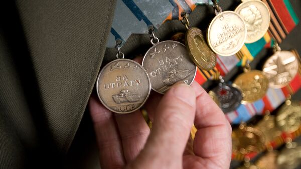 Архивное фото медалей ветерана Великой Отечественной войны - Sputnik Қазақстан