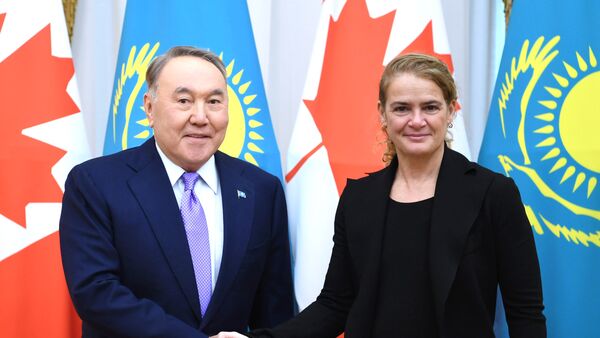 Президент Казахстана Нурсултан Назарбаев провел встречу с генерал-губернатором Канады Жюли Пайетт - Sputnik Казахстан