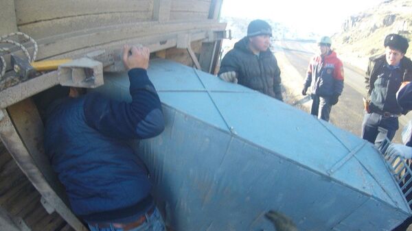 На перевале Куюк в кювет съехал большегруз, перевозящий тигра - Sputnik Казахстан