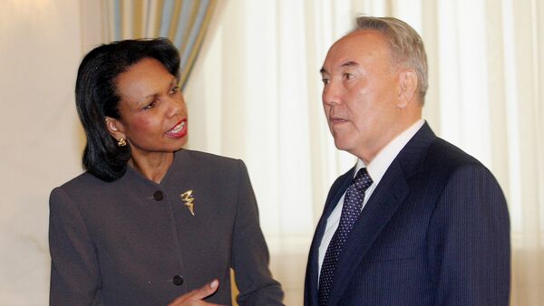 Кондолиза Райс и Нурсултан Назарбаев, архивное фото - Sputnik Казахстан