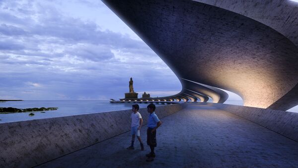 Проект инфраструктуры у статуи Thiruvalluvar в Индии, победивший в категории Infrastructure Future Project на Всемирном фестивале архитектуры - Sputnik Казахстан
