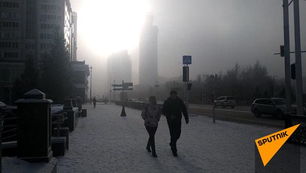 Астана засверкала в тумане - Sputnik Қазақстан