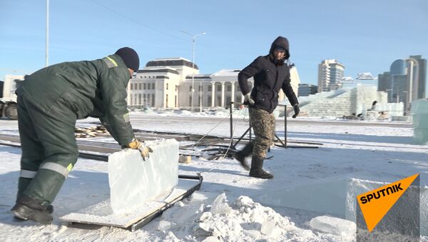 Как строится ледяная сказка в Астане - Sputnik Казахстан